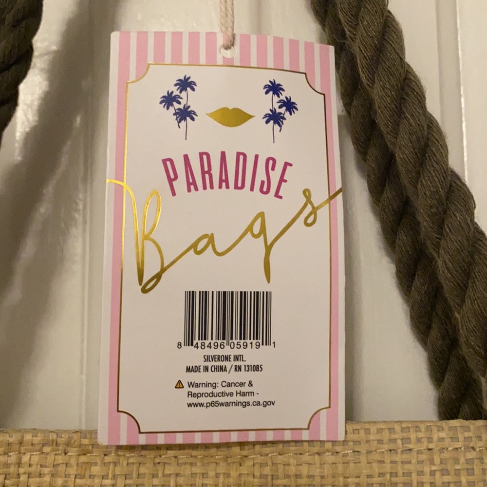 ❌SOLD❌ NWT Paradise Bags - Tan/Neutral Starfish Shoulder Tote Bag Beach Bag - Picture 8 of 9